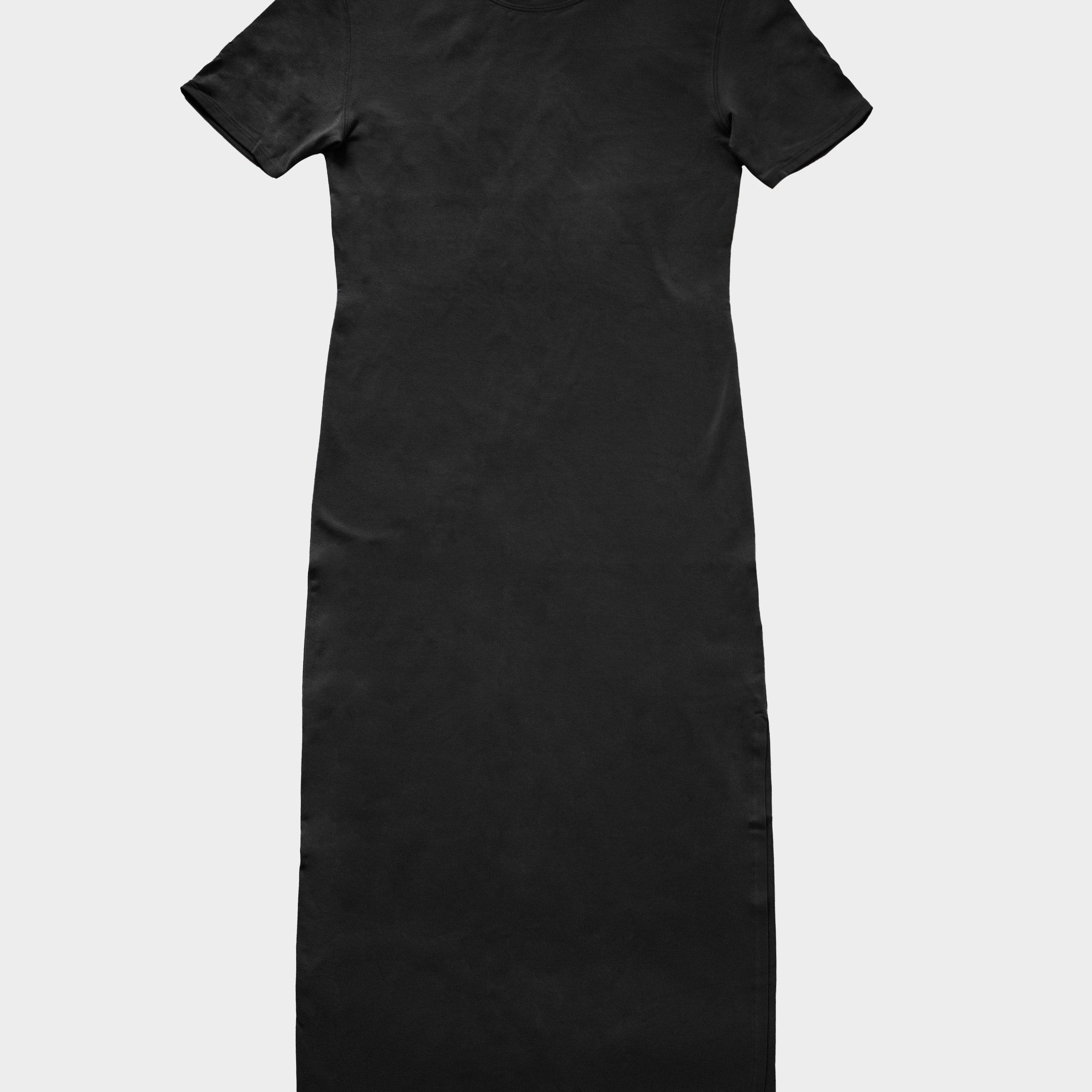 The Maxi T-Shirt Dress in Black | FRANC Sustainable Clothing
