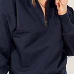 The 1/4 Zip Sweatshirt in Admiral | FRANC Sustainable Clothing