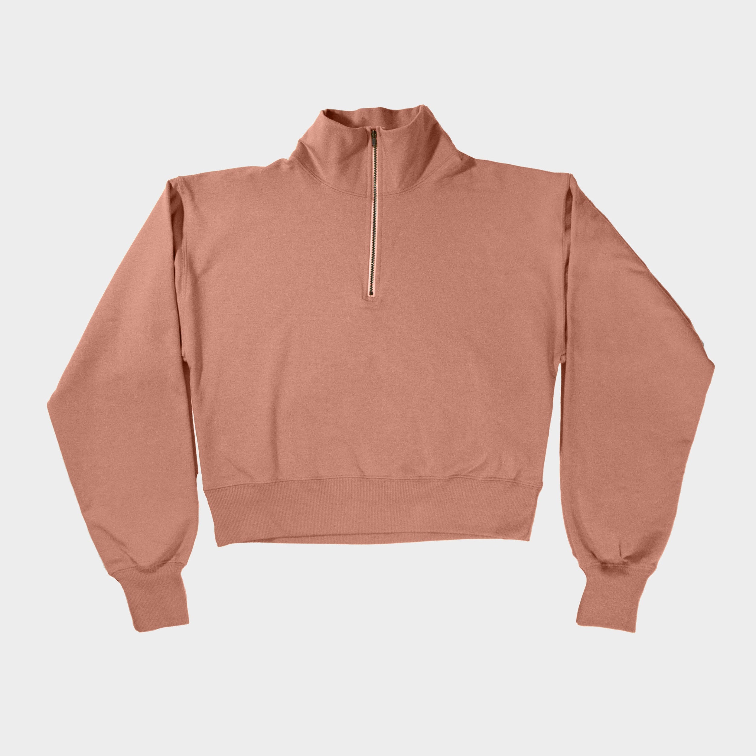 The 1/4 Zip Sweatshirt in Dusty Rose | FRANC Sustainable Clothing