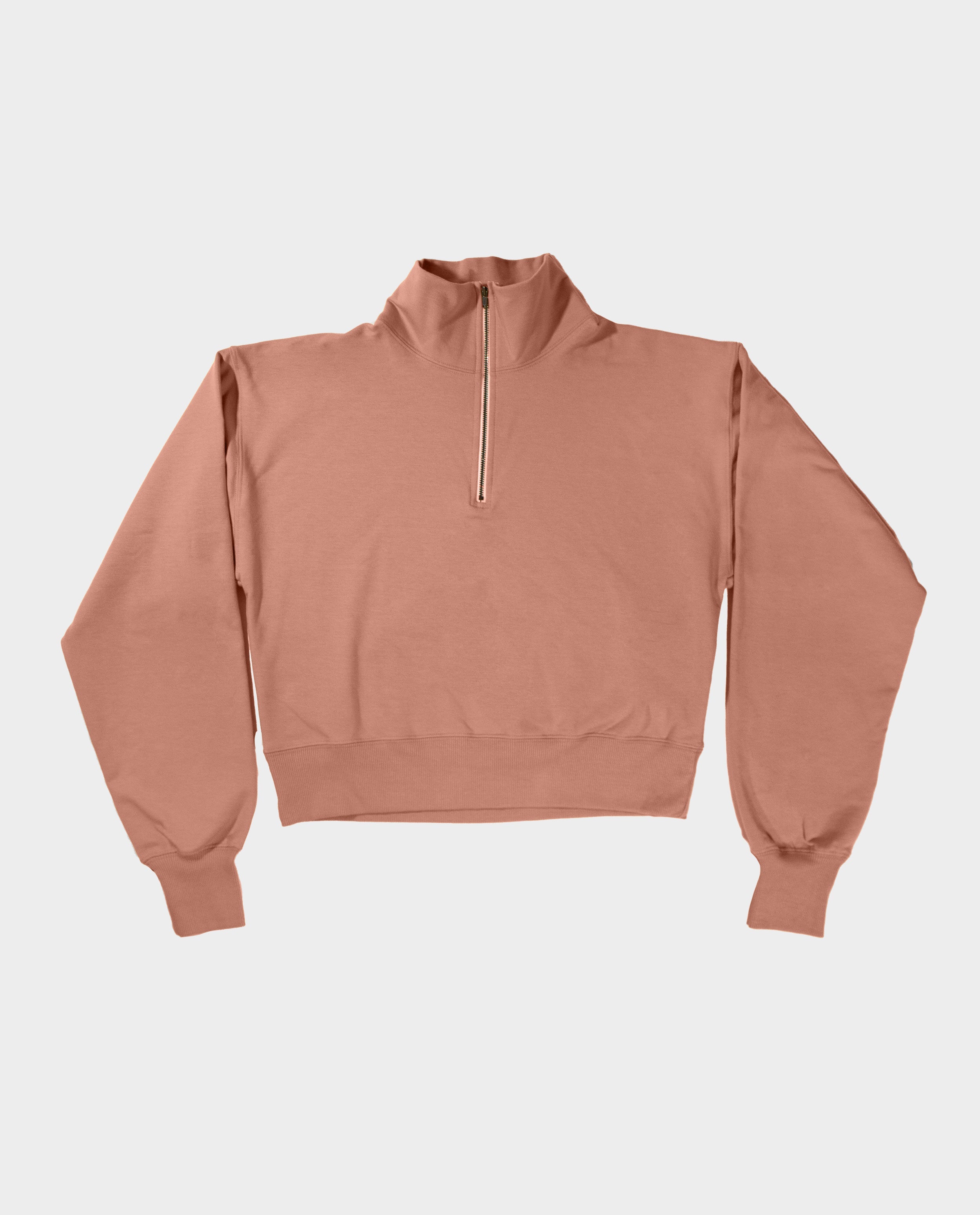 The 1/4 Zip Sweatshirt in Dusty Rose | FRANC Sustainable Clothing