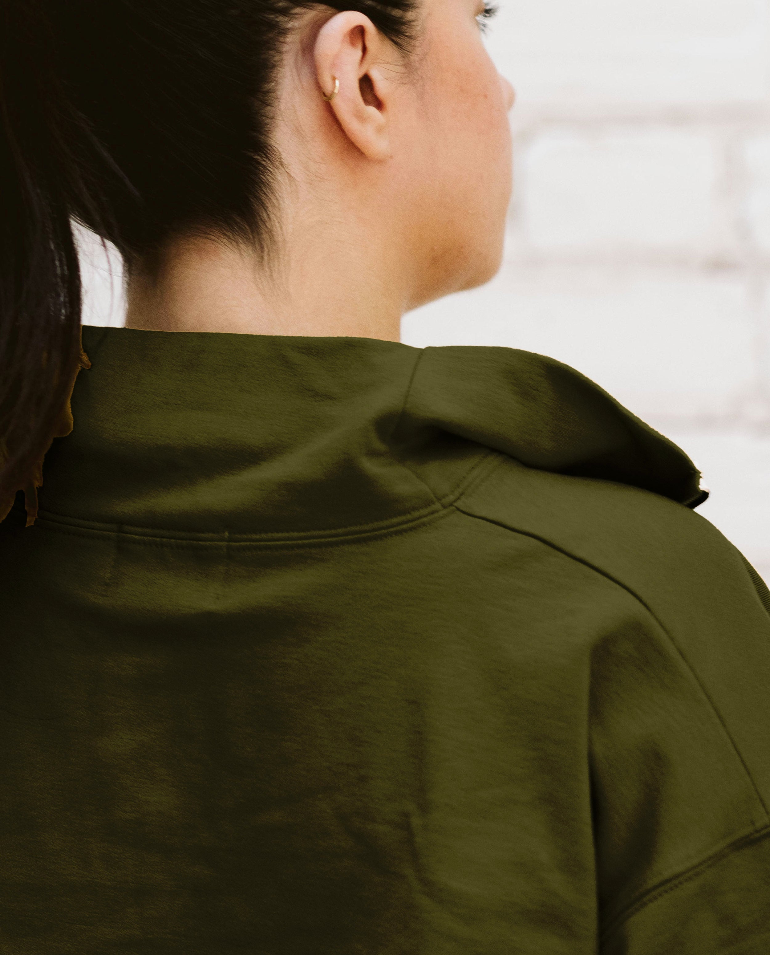 The 1/4 Zip Sweatshirt in Fatigue | FRANC Sustainable Clothing