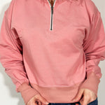 The 1/4 Zip Sweatshirt in Rose | FRANC Sustainable Clothing