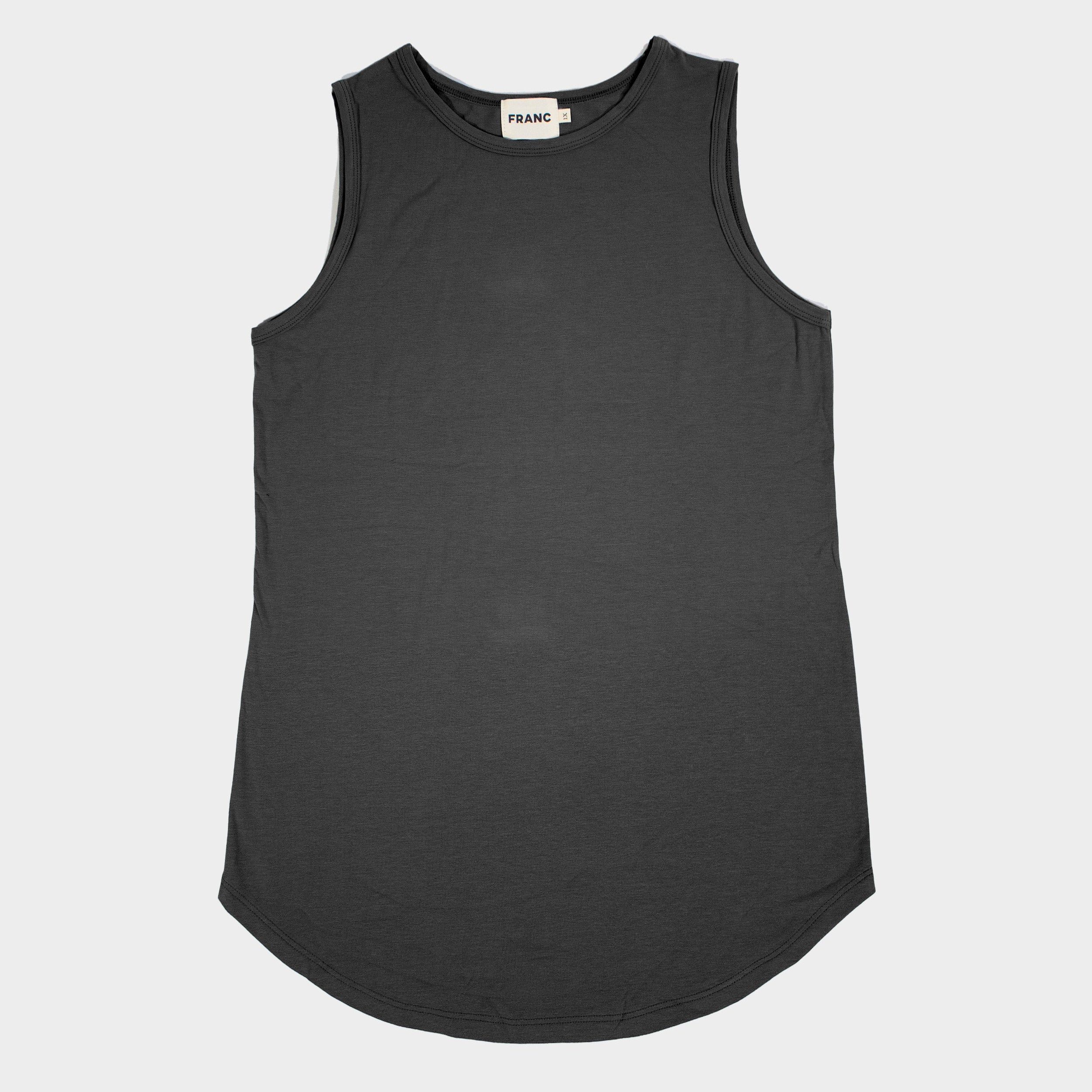 The Highneck Tank Top in Ash | FRANC Sustainable Clothing