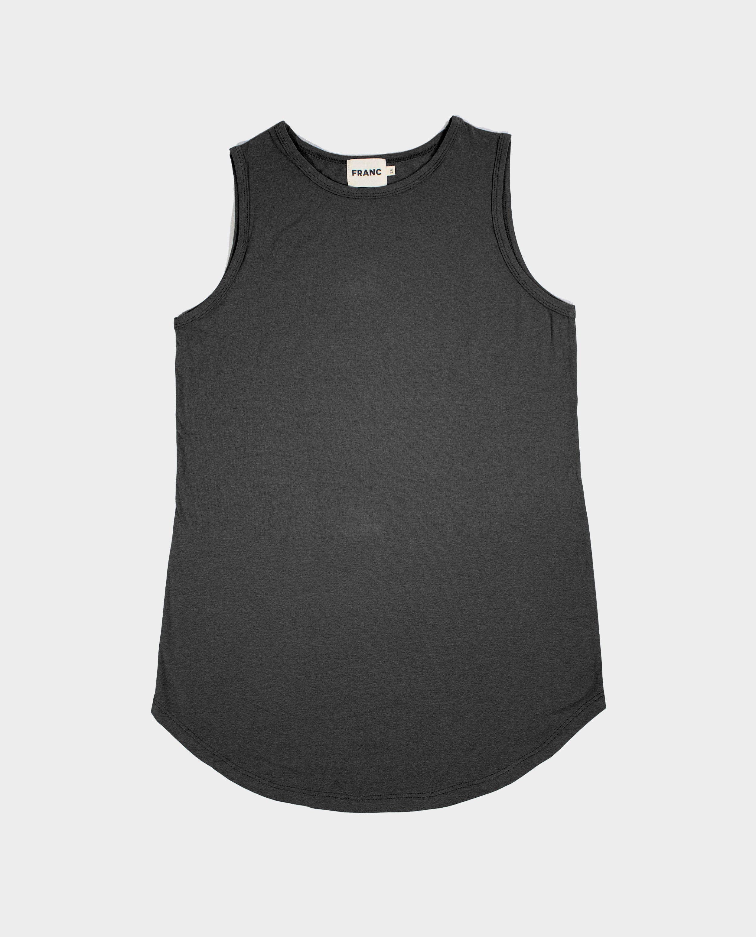 The Highneck Tank Top in Ash | FRANC Sustainable Clothing