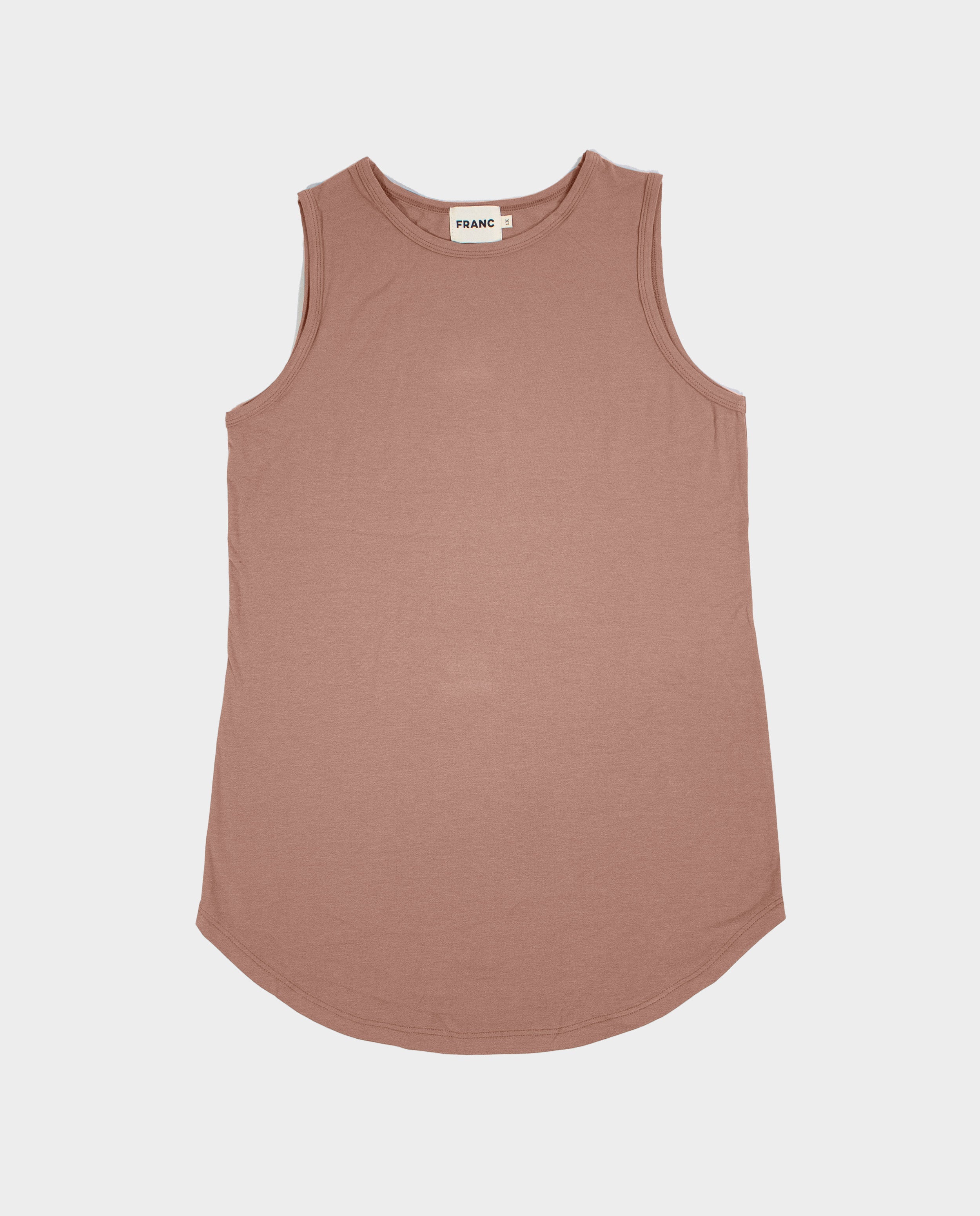 The Highneck Tank Top in Toast | FRANC Sustainable Clothing