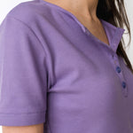 The Rib Henley Shirt in Lavender | FRANC Sustainable Clothing