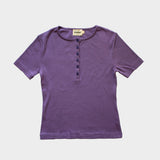 The Rib Henley Shirt in Lavender | FRANC Sustainable Clothing