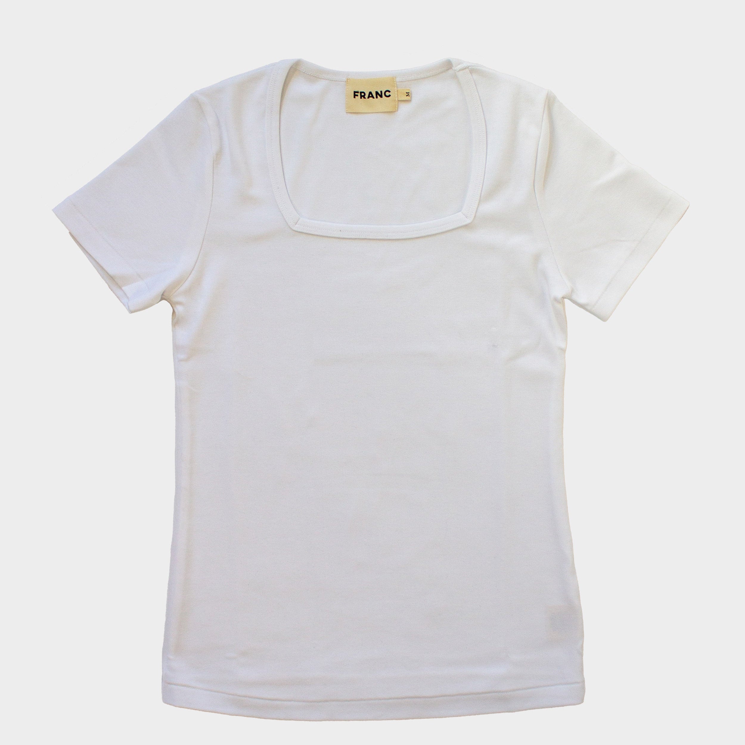 The Squareneck Top in White | FRANC Sustainable Clothing