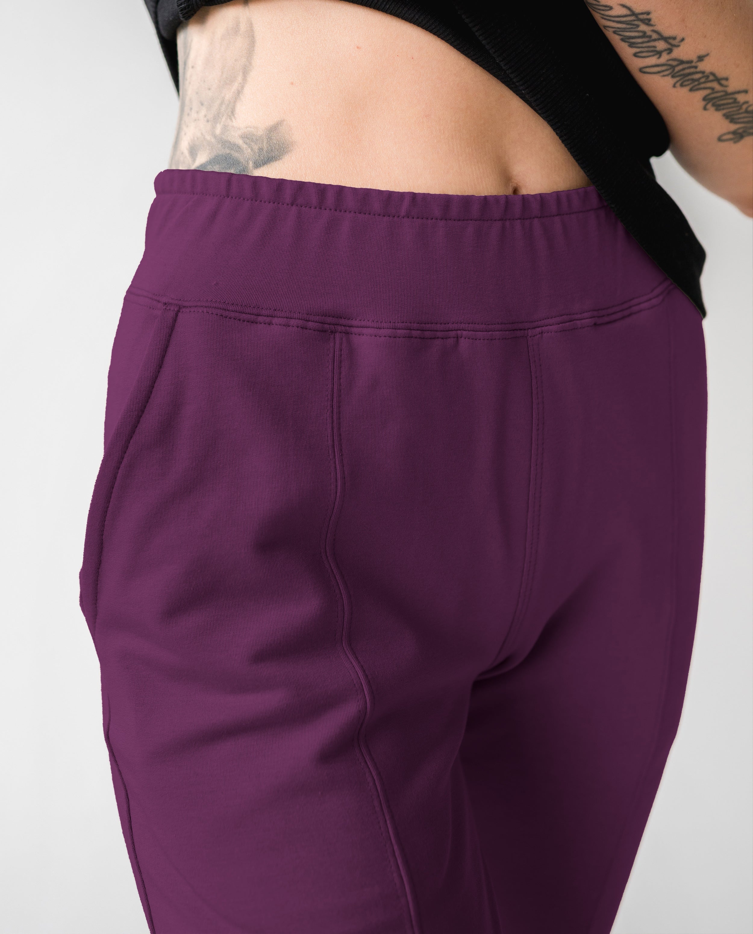 The Trouser Sweatpant in Eggplant | FRANC Sustainable Clothing