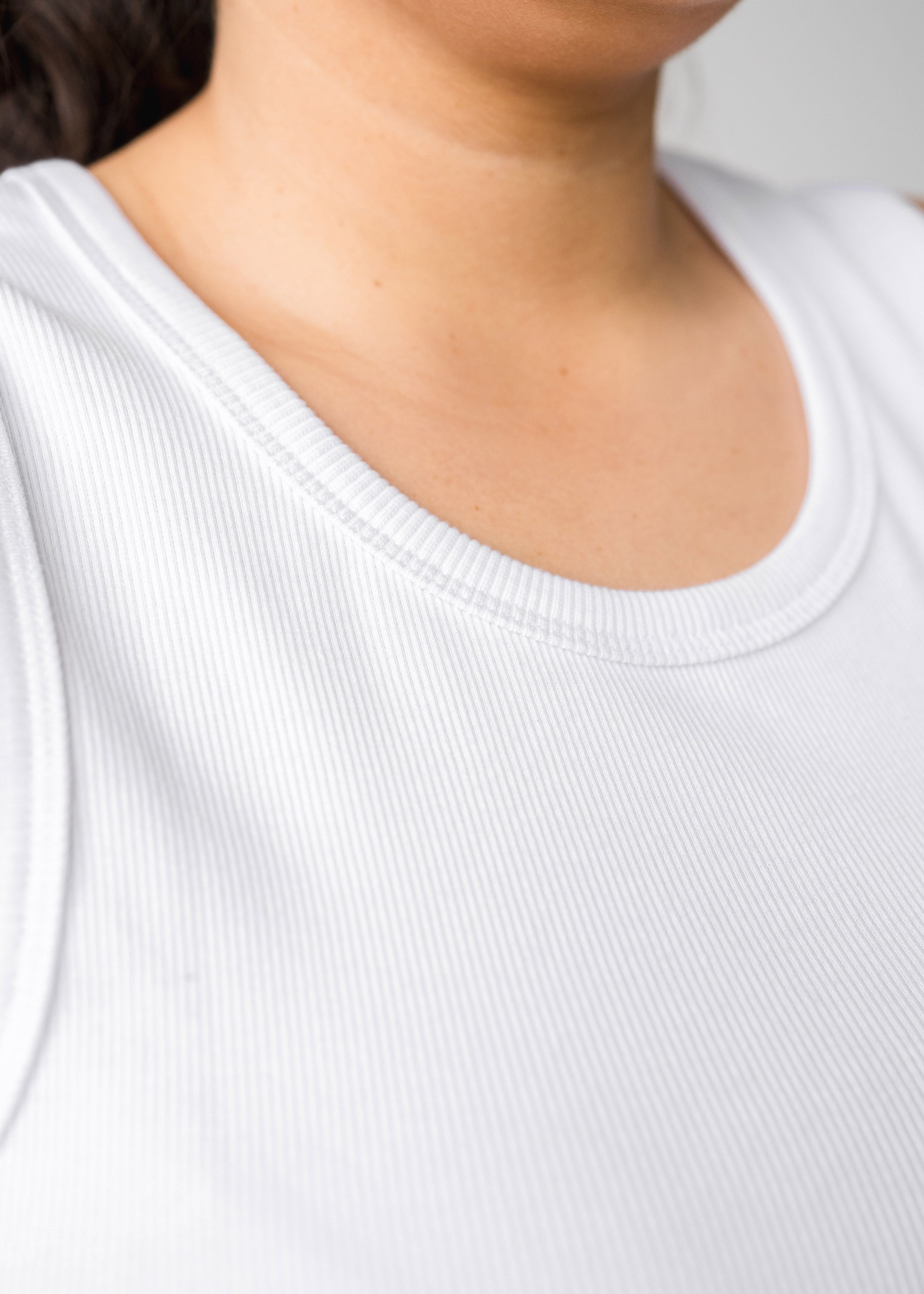 The Tuckable Rib Tank in White | FRANC Sustainable Clothing