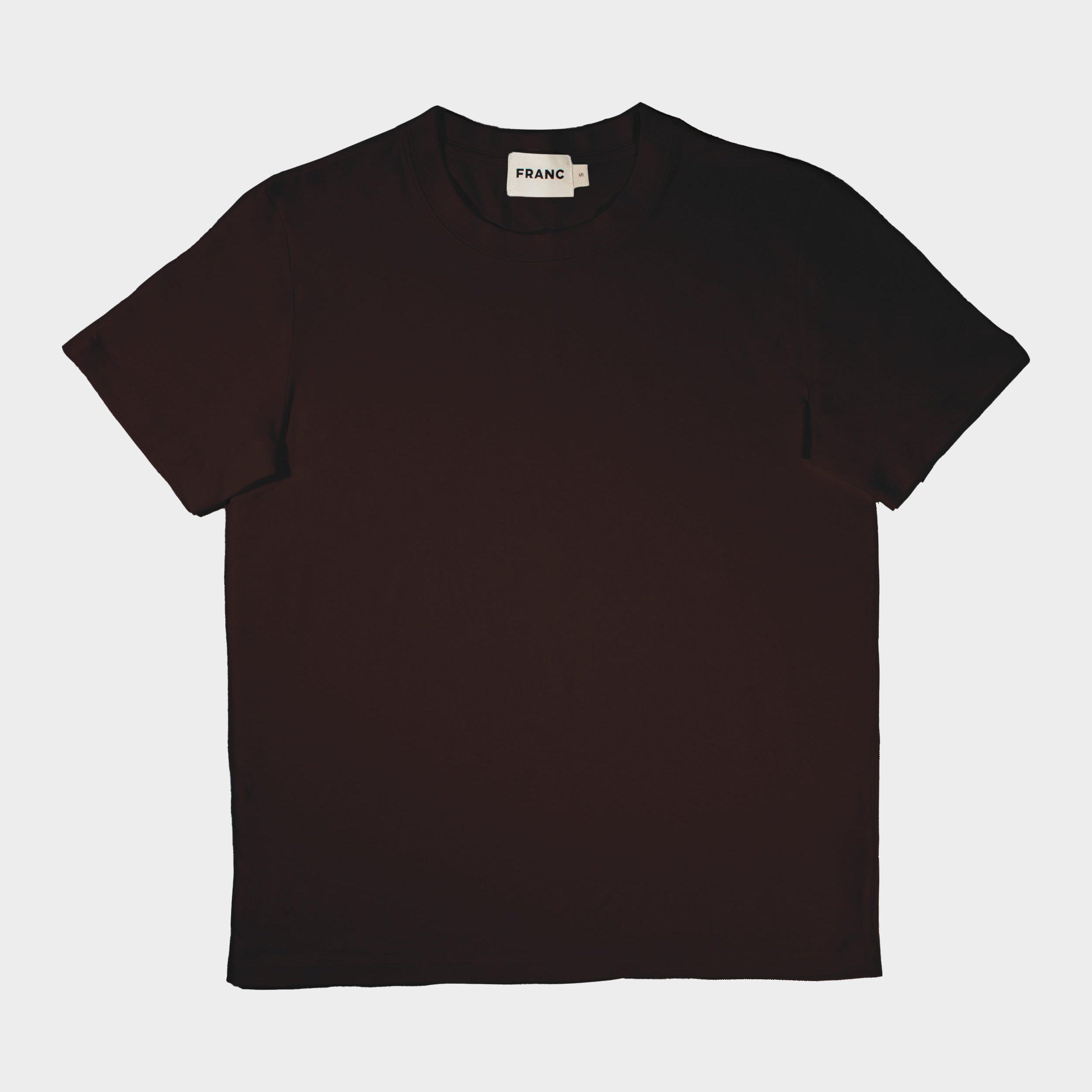 The Modern Crewneck Tee in Chocolate | FRANC Sustainable Clothing