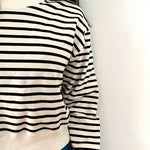 The Striped Cropped Crew Sweatshirt | FRANC Sustainable Clothing